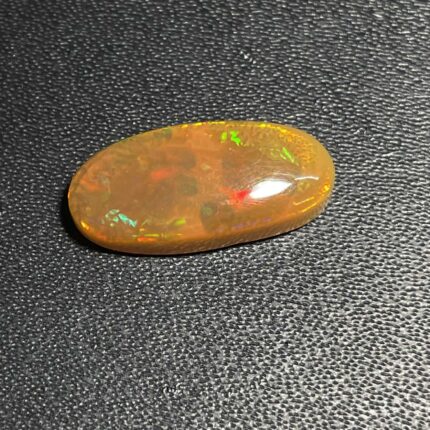 Natural Ethiopian Black Opal Oval Cabochon Fire Opal Gemstone 8x17.5 MM 3 CT