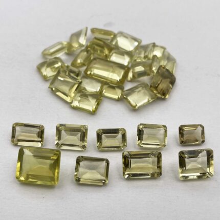 Natural Lemon Quartz Octagon Cut Loose Stone Lot 29 Pcs 6*8-10.50*13 MM 84 CT