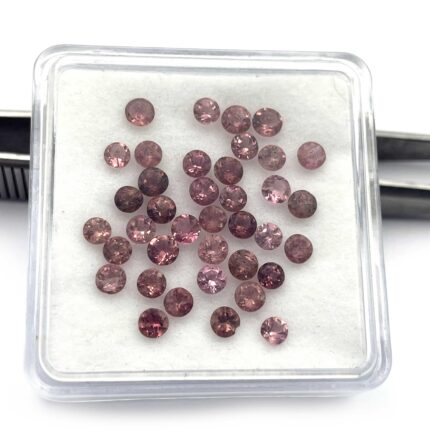 Natural Pink Tourmaline Round Cut Loose Gemstone Lot 47 Pcs 3 mm 5 CT