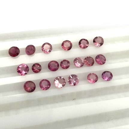Natural Pink Tourmaline Round Cut Loose Gemstone Lot 35 Pcs 3.5 mm 6 CT