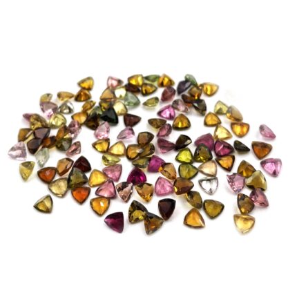 Natural Multi Tourmaline Trillion Cut Loose Gemstone 4.5 MM 10 CT 43 Pcs
