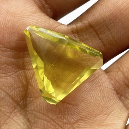 Natural Lemon Quartz Fancy Cut Loose Gemstone 19*25 MM 31 CT