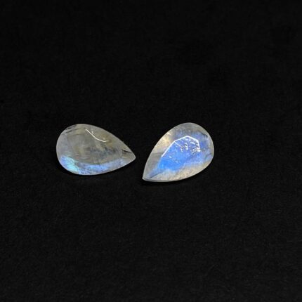 Natural Rainbow Moonstone Pear Cut Loose Gemstone Lot 2 Pcs 7*12 MM 4.65 CT