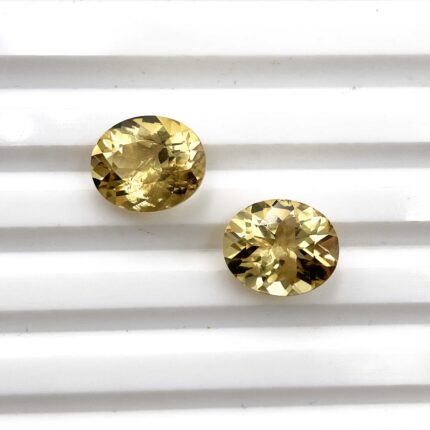 Natural Citrine Oval Cut Loose Gemstone Lot 2 Pcs 10*12 MM 8CT For Jewelry