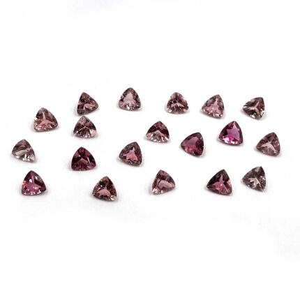 Natural Pink Tourmaline Trillion Cut Loose Gemstone Lot 6 MM 12.20 CT 19 Pcs