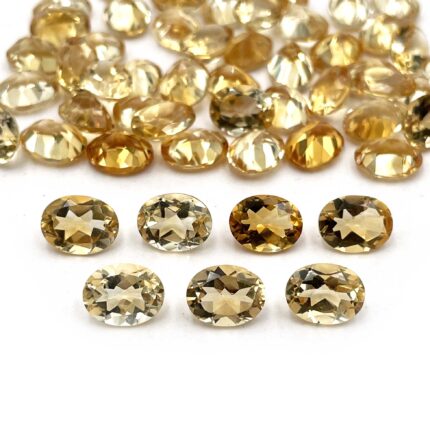 Natural Citrine Oval Cut Loose Gemstone Lot 26 Pcs 7*9 MM 45 CT For Jewelry