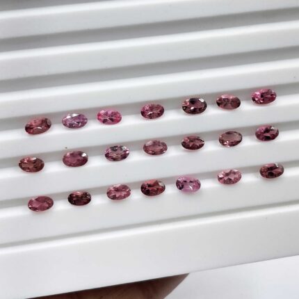 Natural Pink Tourmaline Oval Cut Loose Gemstone Lot 42 Pcs 3*5 MM 10 CT