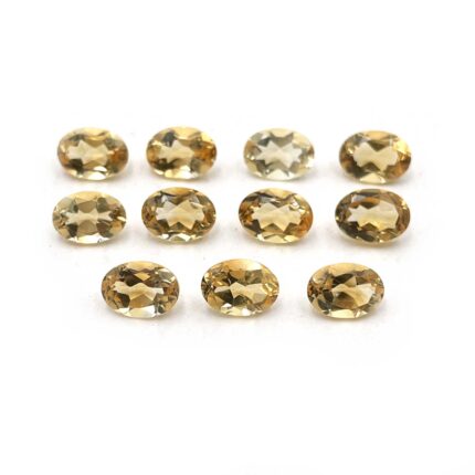 Natural Citrine Oval Cut Loose Gemstone Lot 11 Pcs 5*7 MM 8 CT For Jewelry