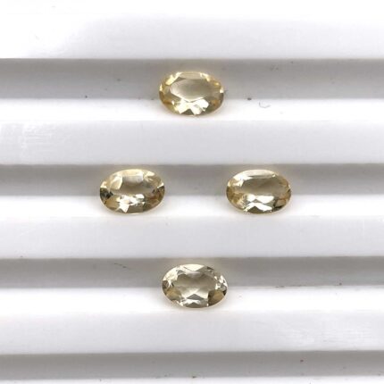 Natural Citrine Oval Cut Loose Gemstone Lot 4 Pcs 4*6 MM 1.7 CT For Jewelry
