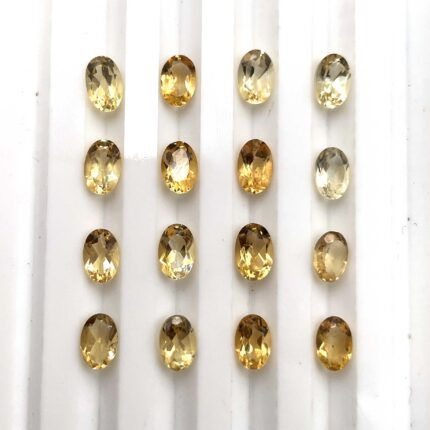 Natural Citrine Oval Cut Loose Gemstone Lot 65 Pcs 4*6 MM 27 CT For Jewelry