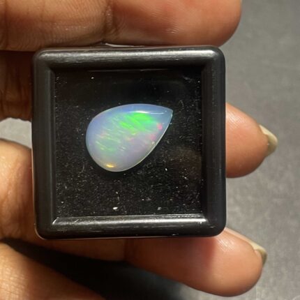 Natural Ethiopian Opal Pear Cabochon Welo Fire Opal Gemstone 10x14.5 mm 2 CT