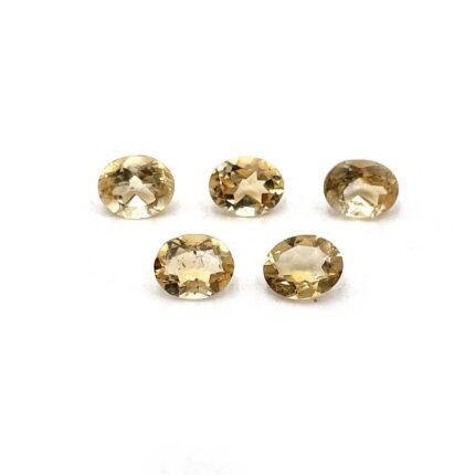 Natural Citrine Oval Cut Loose Gemstone Lot 5 Pcs 4*5 MM 1.5 CT For Jewelry