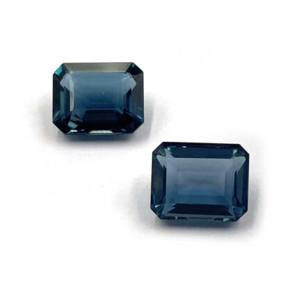 Natural London Blue Topaz Octagon Cut Loose Gemstone 2 Pcs 8*10 MM 8 CT