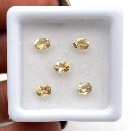 Natural Citrine Oval Cut Loose Gemstone Lot 5 Pcs 3*4 MM For Jewelry