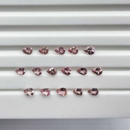 Natural Pink Tourmaline Pear Cut Loose Gemstone Lot 23 Pcs 3*4 MM 3 CT