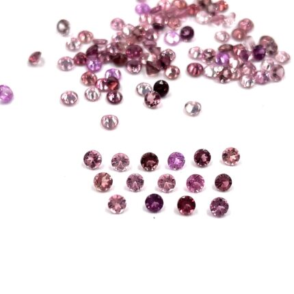 Natural Pink Tourmaline Round Cut Loose Gemstone Lot 103 Pcs 2.5 MM 7.7 CT