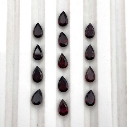 Natural Pyrope Garnet Pear Cut Loose Gemstone Lot 30 Pcs 3*5 MM 7.2 CT