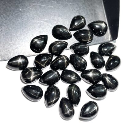Natural Black Star Diopside Pear Cabochon Loose Gemstone 104 Pcs 5*7 mm 100 CT