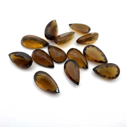 Natural Champagne Quartz Pear Cut Loose Stone 4 Pcs 10*20-12*23 MM 51 CT