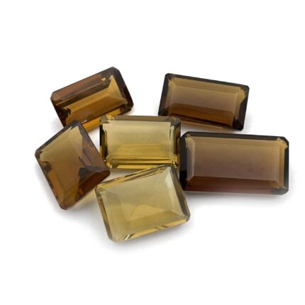 Natural Champagne Quartz Octagon Cut Loose Stone 6 Pcs 12*19-14*26 MM 115 CT
