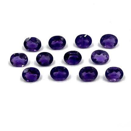 Natural African Amethyst Oval Cut Loose Gemstone Lot 18 Pcs 4*5 MM 5.7 CT