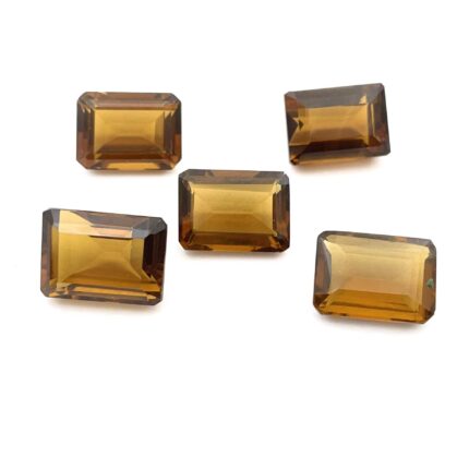 Natural Champagne Quartz Octagon Cut Loose Stone 5 Pcs 11*15-11*16 MM 55 CT