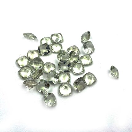 Natural Green Amethyst Cushion Cut Loose Gemstone Lot 27 Pcs 10 MM 65CT