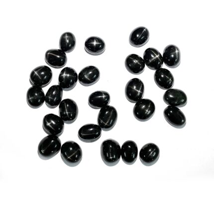 Natural Black Star Diopside Oval Cabochon Gemstone 22 Pcs 10*12-11*14 mm 191 CT