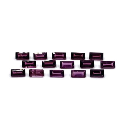 Natural Rhodolite Garnet Baguette Cut Loose Gemstone Lot 15 Pcs 2.5*5 MM 4.50 CT