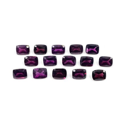 Natural Rhodolite Garnet Cushion Cut Loose Gemstone Lot 16 Pcs 6*8 MM 30 CT
