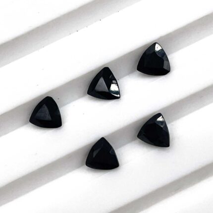Natural Black Spinel Trillion Cut Loose Gemstone lot 5 Pcs 4 MM 1.40 CT