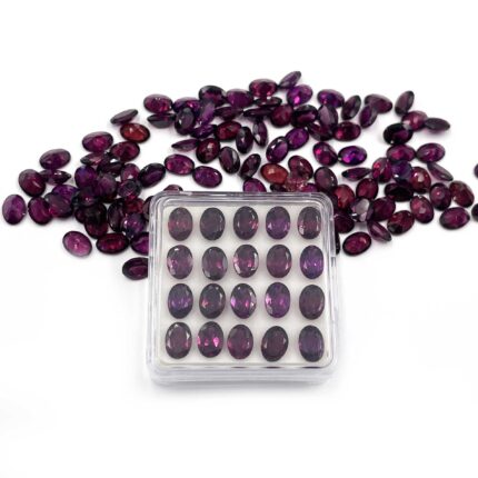 Natural Rhodolite Garnet Oval Cut Loose Gemstone Lot 65 Pcs 5*7 MM 60 CT