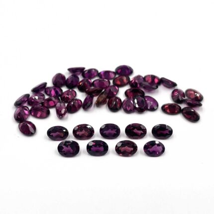 Natural Rhodolite Garnet Oval Cut Loose Gemstone Lot 57 Pcs 5*7 MM 42.55 CT