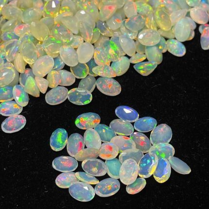 Natural Ethiopian Opal Oval Cut Fire Opal Loose Gemstone Lot 11 Pcs 4x6 mm 3 CT