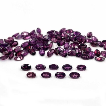 Natural Rhodolite Garnet Oval Cut Loose Gemstone Lot 91 Pcs 3*5 MM 25.30 CT