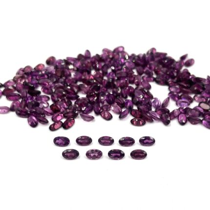 Natural Rhodolite Garnet Oval Cut Loose Gemstone Lot 100 Pcs 3*5 MM 30 CT