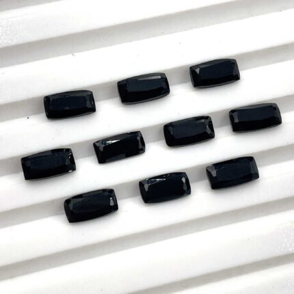 Natural Black Spinel Cushion Cut Loose Gemstone Lot 10 Pcs 4*8 MM 13.20 CT