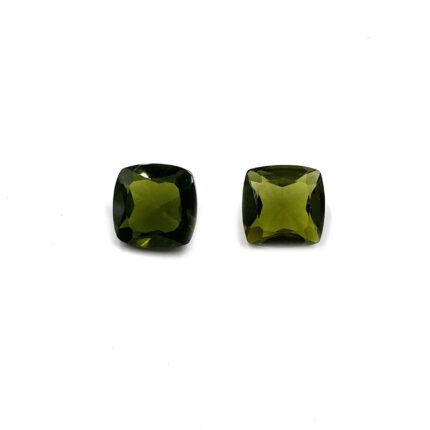Natural Vesuvianite Cushion Cut Loose Gemstone Lot 2 Pcs 9 MM 5.90 CT