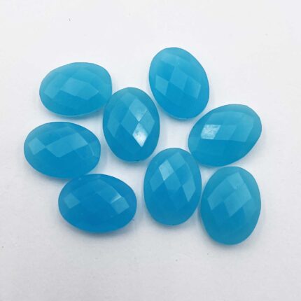 Natural Chalcedony Oval Briolette Loose Gemstone Lot 8 Pcs 12*16 MM 51 CT