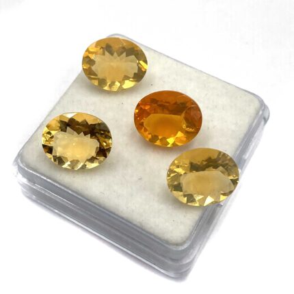 Natural Mexican Fire Opal Oval Cut Loose Gemstone Lot 10*12 MM 6 CT 2 Pcs