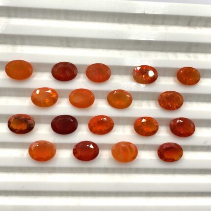 Natural Mexican Fire Opal Oval Cut Loose Gemstone Lot 6*8 MM 5 CT 6 Pcs
