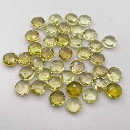 Natural Lemon Quartz Round Briolette Cut Loose Stone Lot 19 Pcs 12 MM 102 CT
