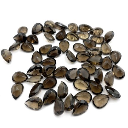Natural Smoky Quartz Pear Cut Loose Stone 10*14 MM 103 CT 24 Pcs