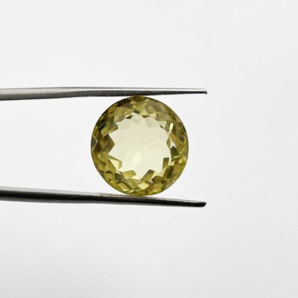 Natural Lemon Quartz Round Cut Loose Gemstone 13 MM 10 CT
