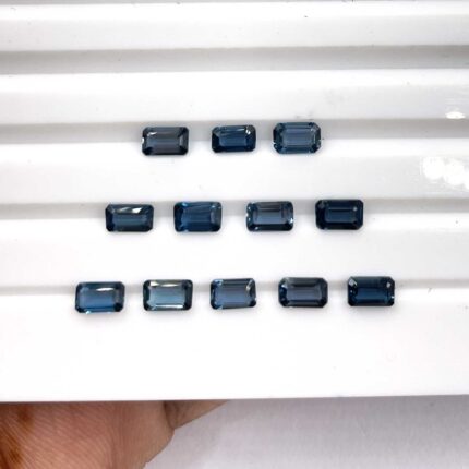 Natural London Blue Topaz Octagon Cut Loose Gemstone 28 Pcs 3*5 MM 10 CT