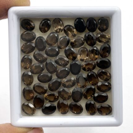 Natural Smoky Quartz Oval Cut Loose Stone 6*8 MM 100 CT 93 Pcs