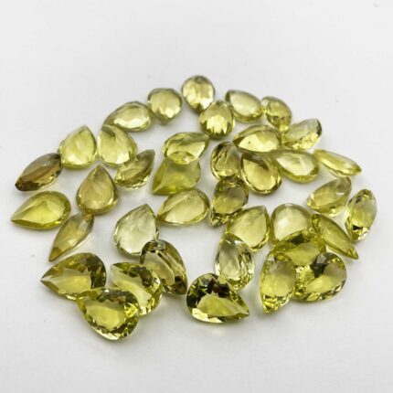 Natural Lemon Quartz Pear Cut Loose Gemstone Lot 13*18 MM 100 CT 11 Pcs