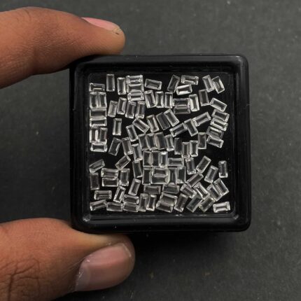 Natural White Topaz Baguette Cut Loose Gemstone Lot 2*4 MM 10 CT 96 PCS