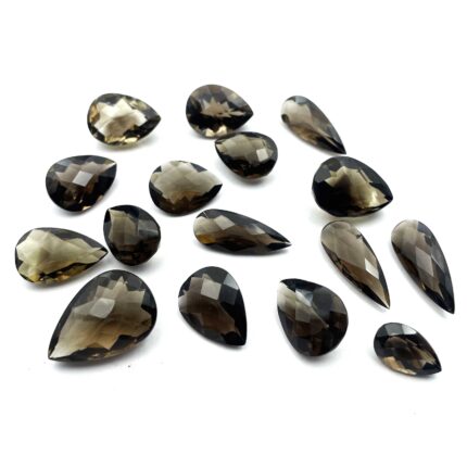 Natural Smoky Quartz Pear Checker Cut Loose Stone 10*15-17*25 MM 98 CT 7 Pcs