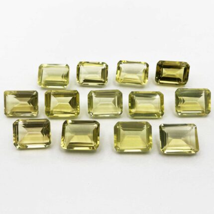 Natural Lemon Quartz Octagon Cut Loose Stone Lot 11.5*14-12*16 MM 102 CT 11 Pcs